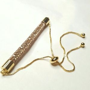 Adjustable Champagne Crystal Bracelet